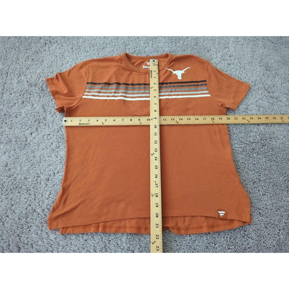 Texas Longhorns T Shirt Womens M Short Sleeve NCAA Fanatics Orange - Picture 5 of 8